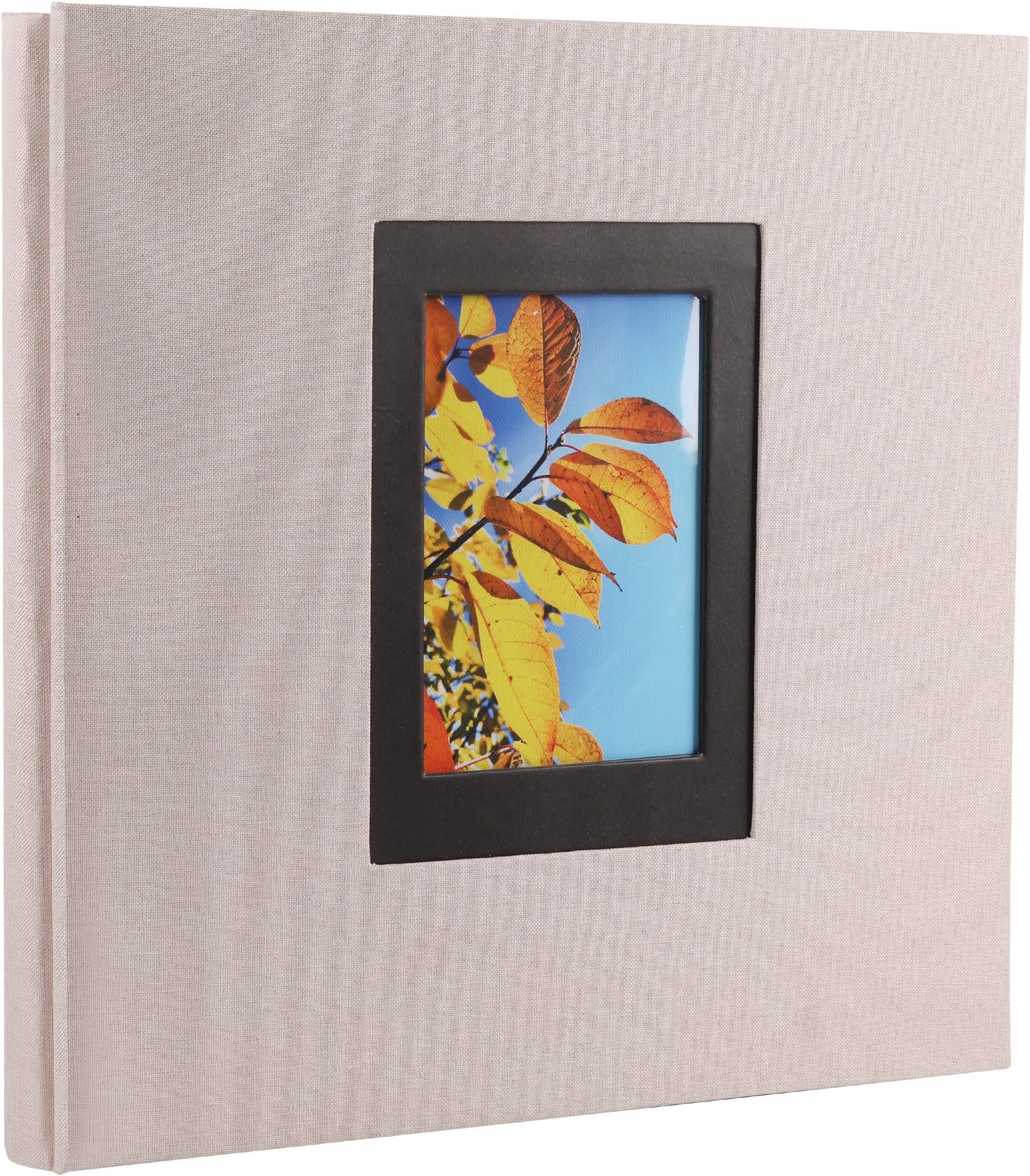Photo Album 4x6 600 Pockets Photos,Linen Hardcover Fabric Photo Books Album,Large Capacity Picture Albums,Beige,1Pack