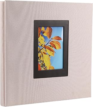 Photo Album 4x6 600 Pockets Photos,Linen Hardcover Fabric Photo Books Album,Large Capacity,Beige,1Pack