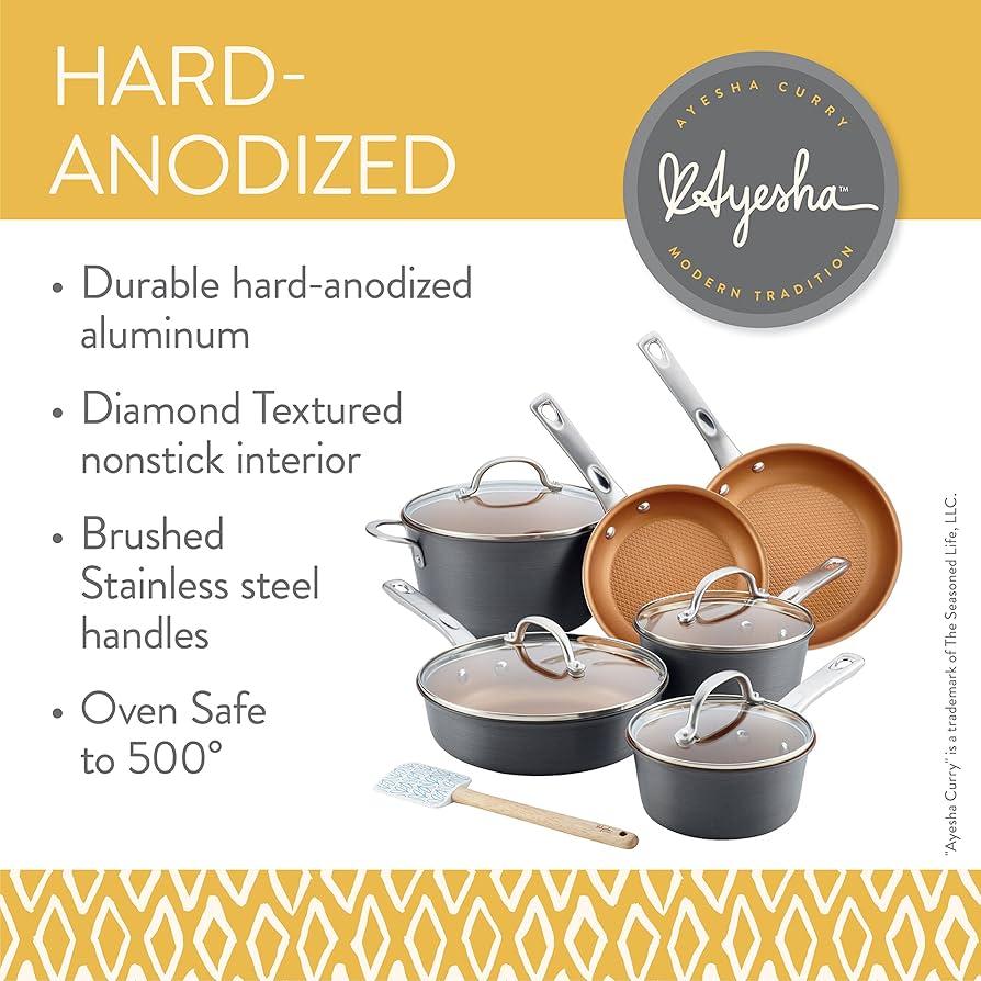 Amazon.com: Ayesha Curry Home Collection Hard Anodized Nonstick