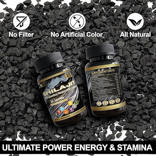 Miniatura 5 de Suplemento Shilajit 12 en 1  con Ashwagandha, Rhodiola, Panax Ginseng, Cordyceps, Zinc, Cúrcuma  Complejo de hierbas premium para hombres y mujeres