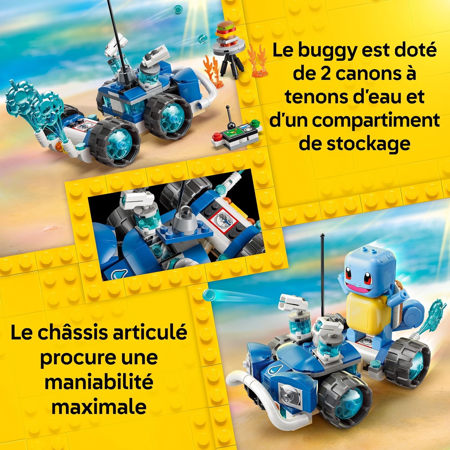 LEGO Pokémon Smart Play : L’Aventure de Carapuce avec Le Buggy du Dresseur - Jouet Interac - Mise en situation et utilisation