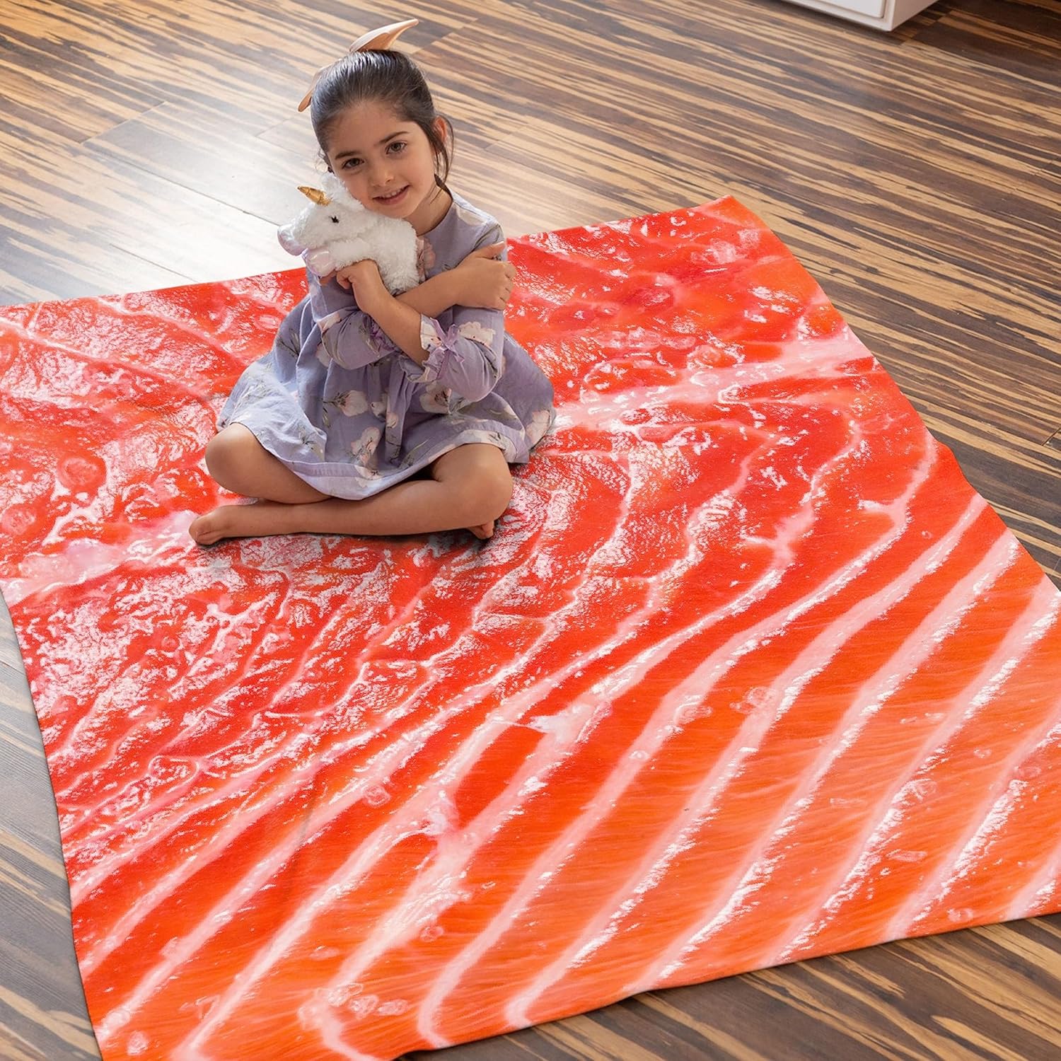 Salmon Blanket Lovers Gift for Girls Boys Super Soft Flannel Blanket for Sofa Couch Bed- Plush Warm Cozy Bed Quilts Home Decor for All Seasons - 50"x60"for Throw/Travel