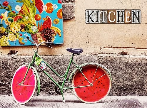 Miniatura 7 de Impresiones artísticas rústicas para decoración de pared de cocina, comedor, hogar, cocina, decoración de pared (cocina, 4 x 16 pulgadas)