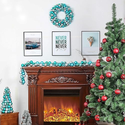 Miniatura 9 de Costyleen Esferas de Navidad de 16 pulgadas, decoración de mesa para chimenea, decoración de mesa para el hogar, fiesta, decoración de árbol de