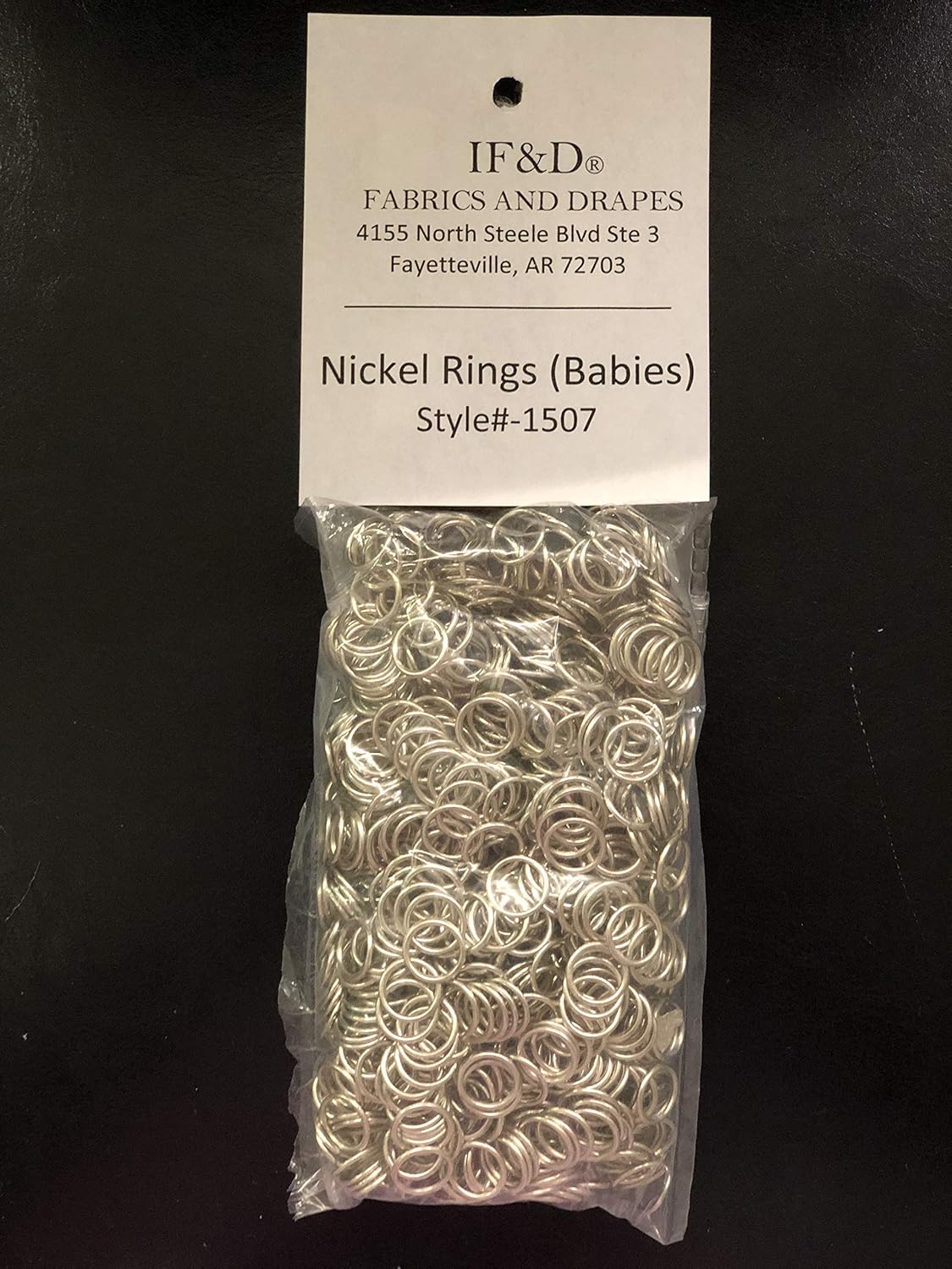 Fabrics and Drapes - 1,000 Pack Nickel Roman Shade Rings Home Depot, 3/8 Inch Diameter