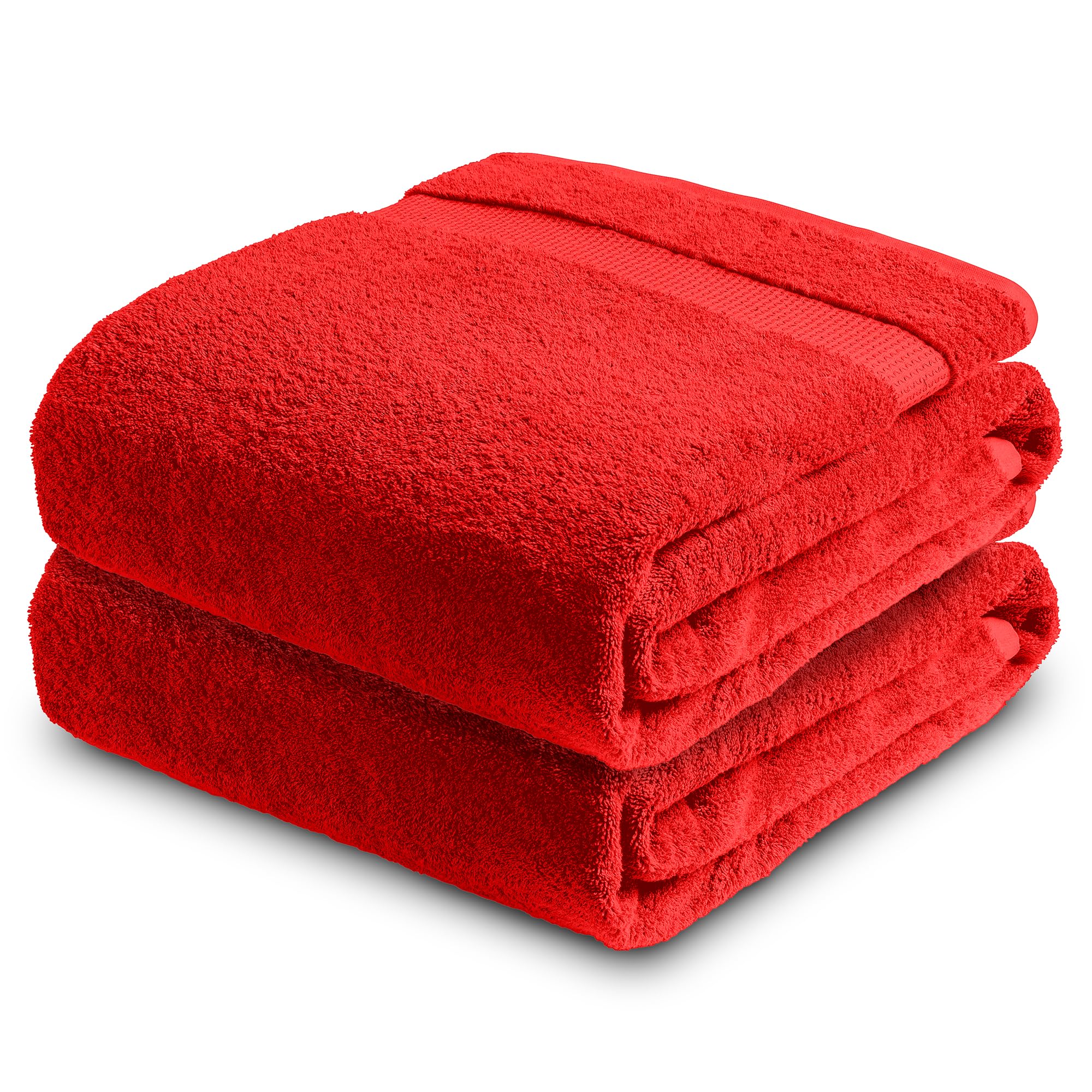 Towelogy® 100% Egyptian Cotton Super Jumbo Bath Sheet 100x180cm Spa Body Wrap Extra Large Bath Towel Hotel Quality Machine Washable (Wine Red, 2)