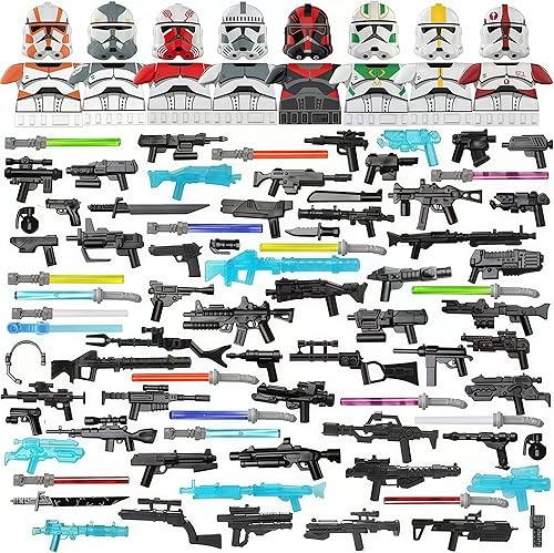 Kit de armadura y armas de minifiguras militares para el ejército de Star Wars, set de armas y accesorios compatibles con las principales marcas de