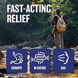 WELMATE - Anti-Diarrheal/Anti-Gas Caplets (24 Count) - Diarrhea, Gas, Bloating, Cramps - Loperamide HCl 2mg & Simethicone 125mg - OTC Medication