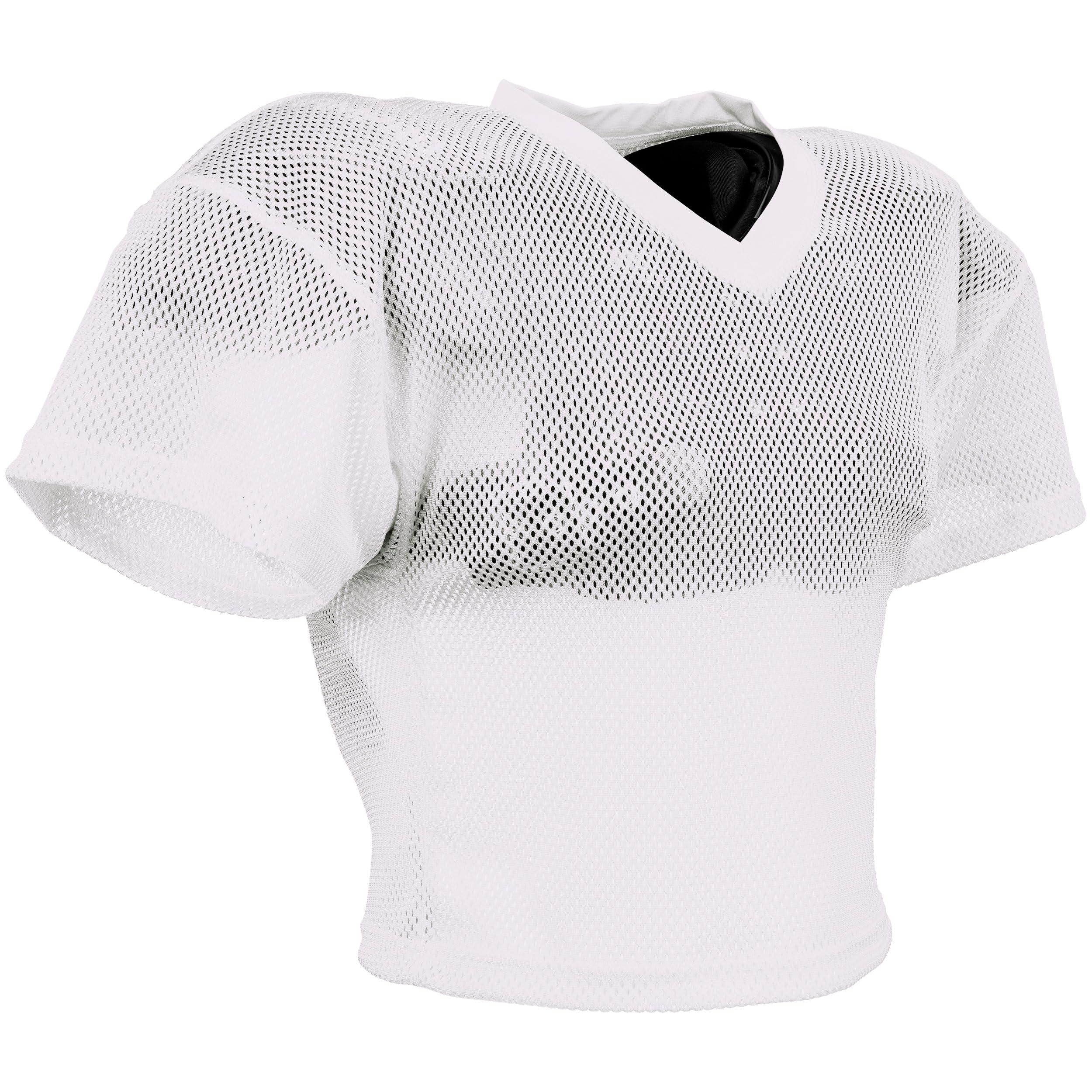 Champro Men's Shuffle Adult Football Practice Jersey, White, Medium
