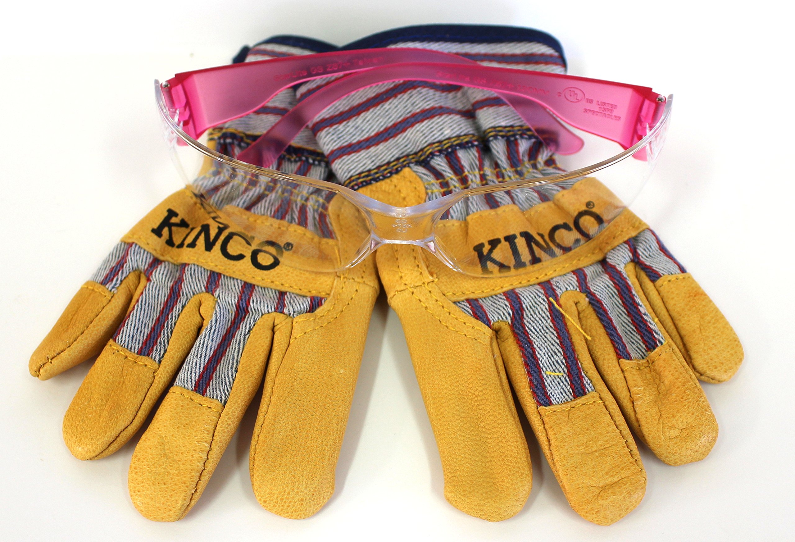 Buy KIDS WORK GLOVES WITH SAFETY GLASSES a pair of KINCO 1917 C With