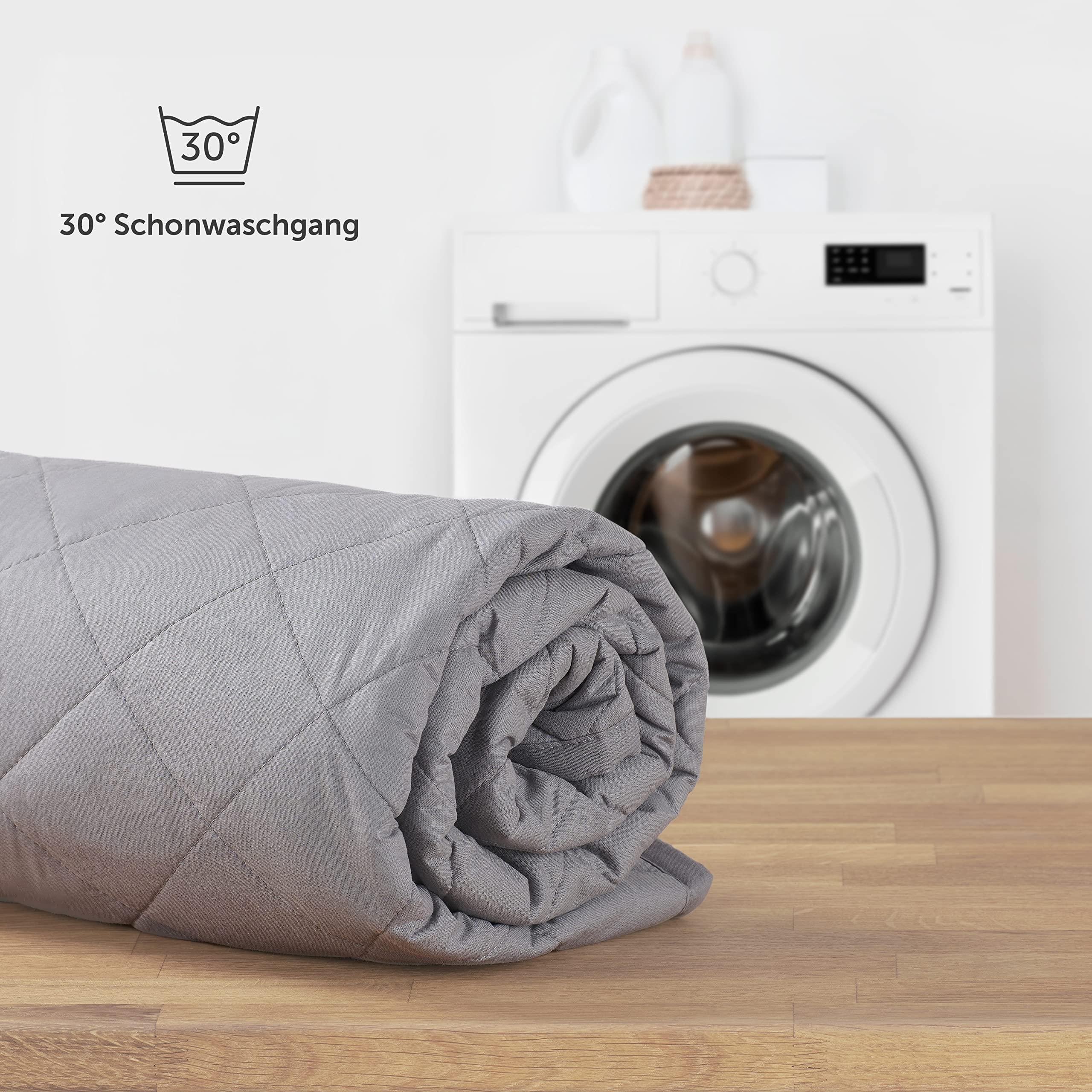 Blumtal Kołdra Obciążeniowa 135x200 cm - Kołdra terapeutyczna 6 kg, przeciwstresowa Weighted Blanket dla dorosłych, z wypełnieniem z perełek szklanych, 100% bawełny