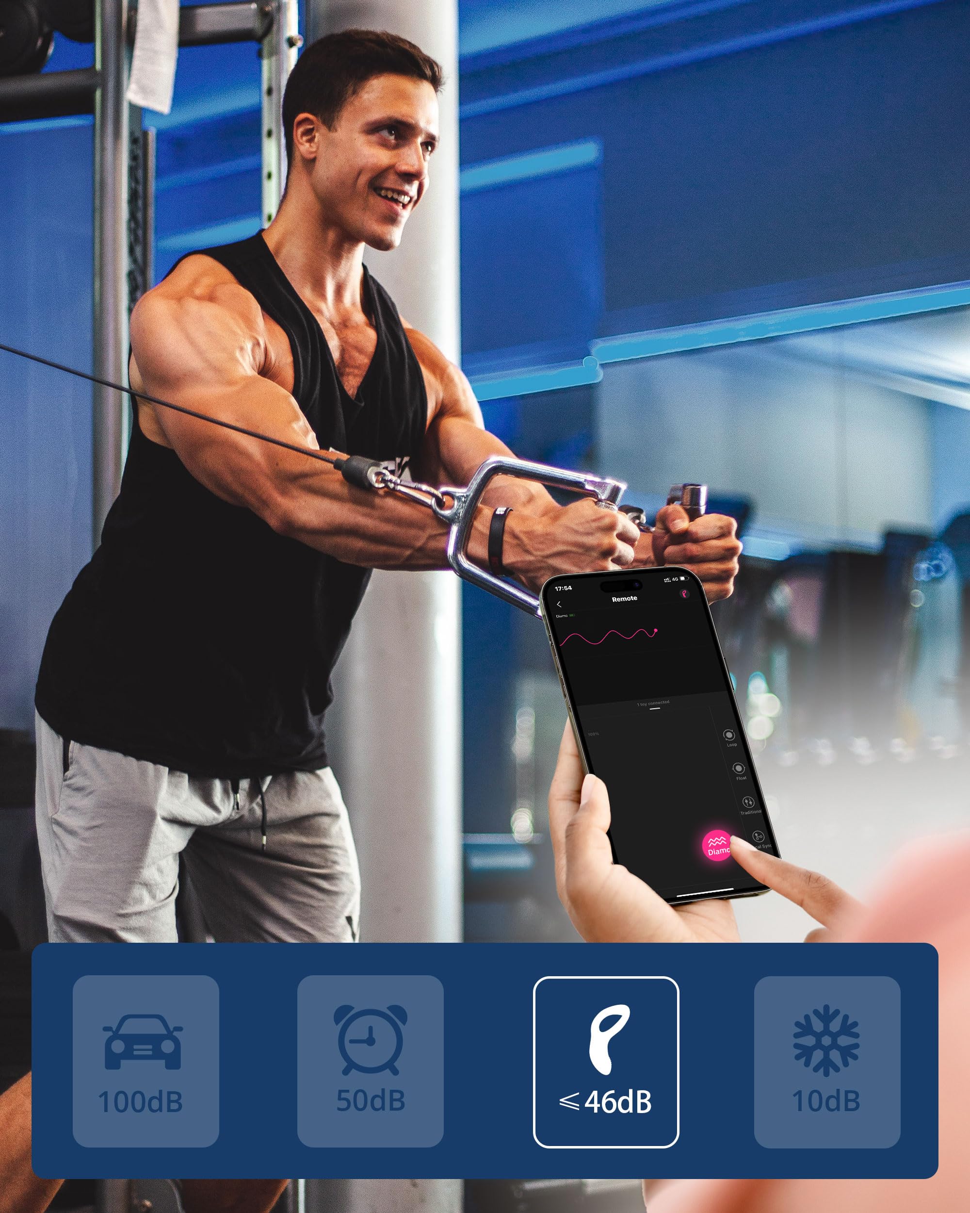 LOVENSE Diamo Vibrating Penis Ring, Cock Ring for Men, Prostate Massager, Long Distance Bluetooth Remote Reach with Music Sync, Partner & App Control, Male Sex Toys