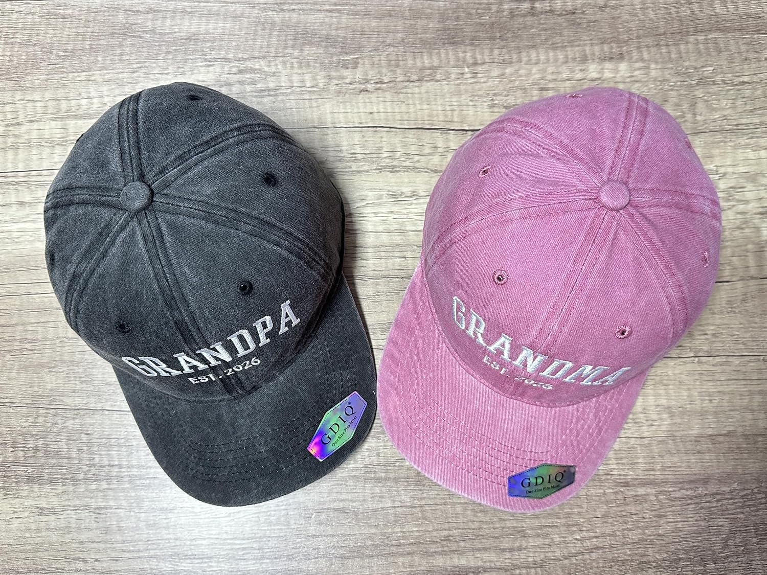 Couple Hat EST2026 for Men Women, ‎Pregnancy Announcement Gift | Matching Couple Style,Baby Announcement Gift, Fine Stitch Embroidery, Adjustable Metal Buckle Closure