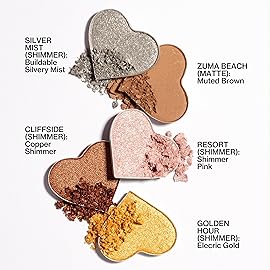 Pacifica Eyeshadow Palette - Malibu Mineral Eyeshadow, Blendable Neutral Shades with Velvet Matte, Shimmer & Metallic, Cocoa Butter Infused, Talc-Free, Vegan & Cruelty-Free, 0.24 oz (10 Shades)