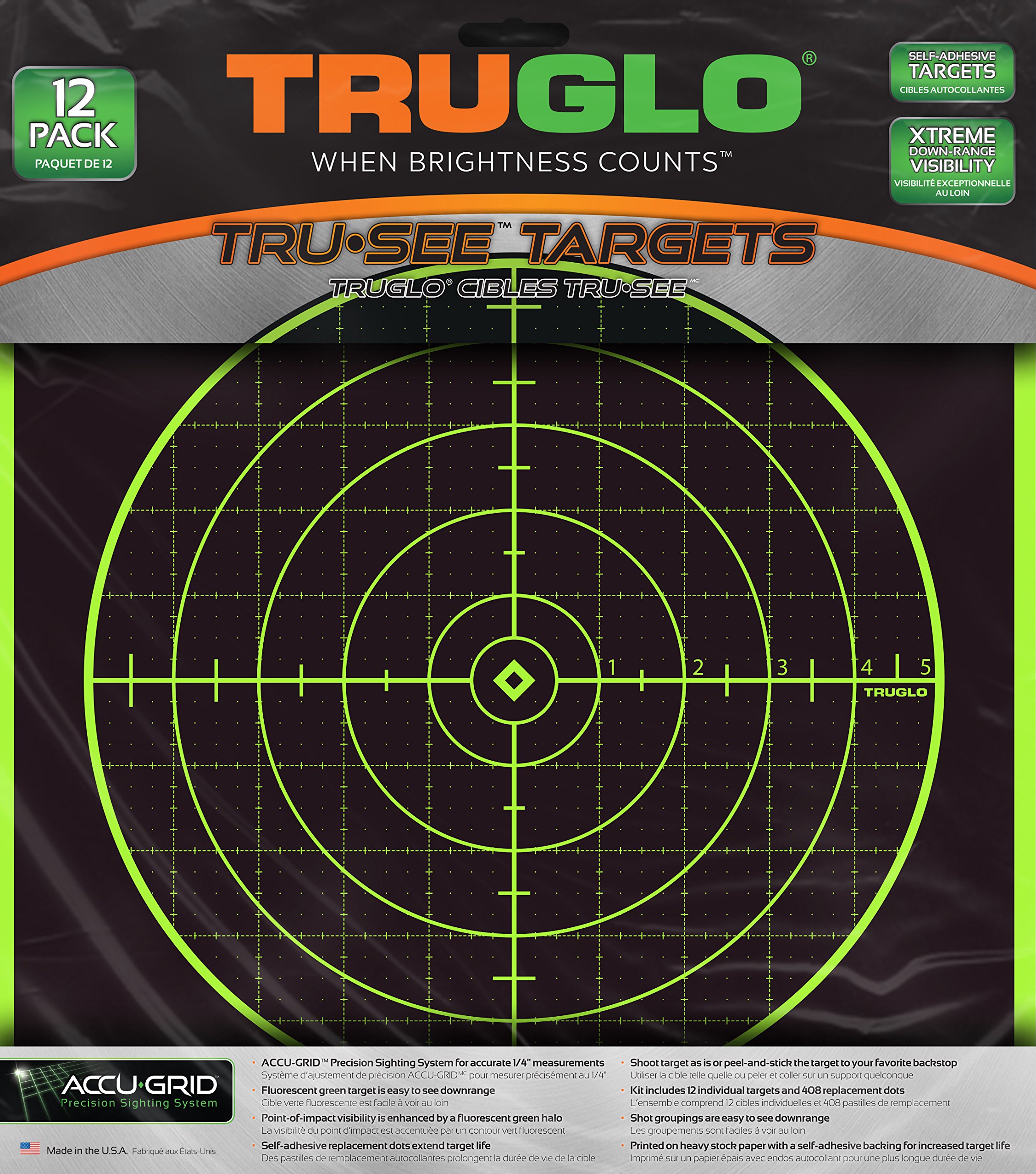 TRUGLOTRU-See 100-Yard Reactive Splatter Target, 25-Pack, Green