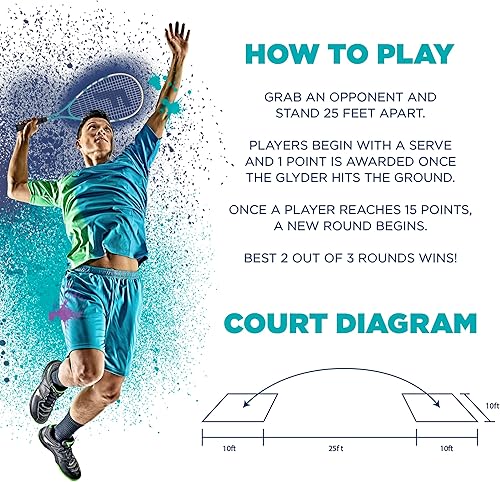 Miniatura 3 de Franklin Sports Crossminton Raquetas + Birdies Set  Juego de Speedminton  Raquetas de bádminton de velocidad para 2 jugadores + Birdies  Divertido