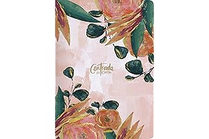 Biblia Reina Valera 1960 Devocional Centrada en Cristo Floral, símil piel con índice