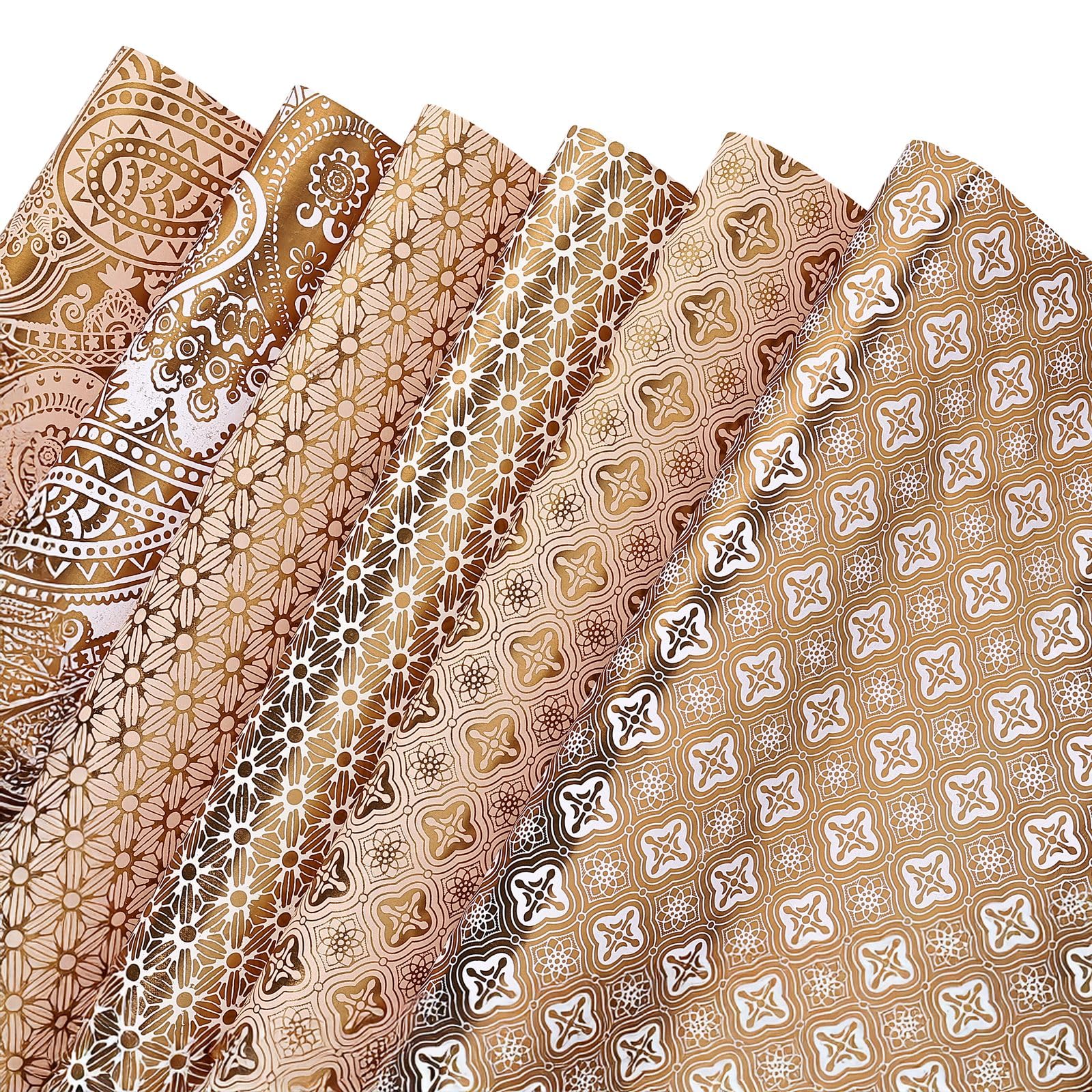 KidsyWinsy Premium Gift Wrapping Paper Sheets (Copper Foil, Pack Of 6) With Tags, Ribbon Bows, Confetti | Gift Wrap Paper For Packing | Wrapping Sheets For christmas, Birthday, Wedding Anniversary, Occasions