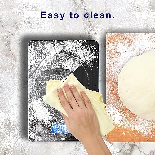 Miniatura 7 de hito Báscula de alimentos, báscula digital de cocina de 33 libras, peso gramos y onzas, impermeable, recargable, para pérdida de peso, cocinar y