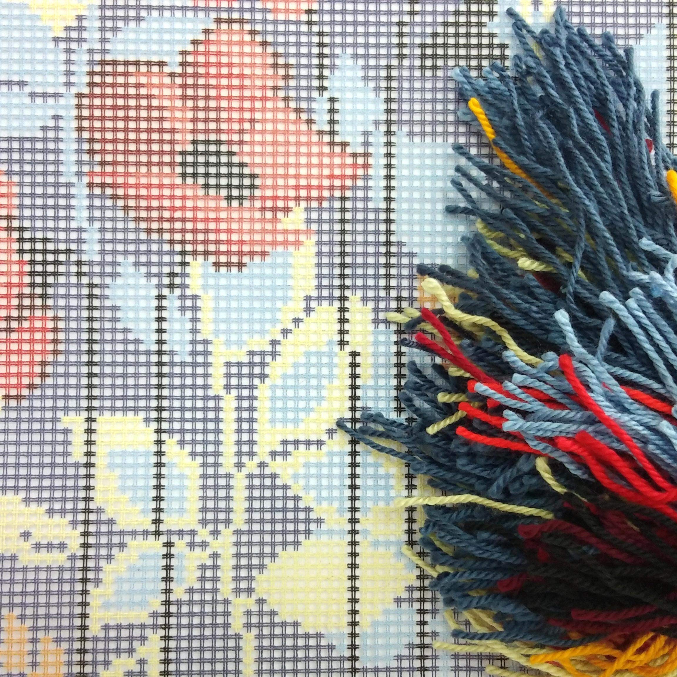 Brvsk Papaveri dans serata. Kit de tampons croix avec tampons tapisserie (40 x 40 cm)