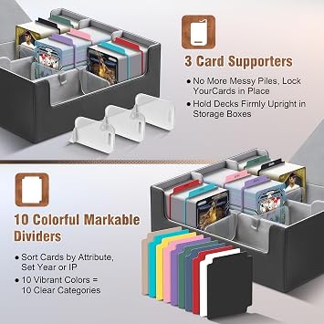 Trading Card Storage Box,Bulk Card Storage Holds 2400+ Sleeved Cards