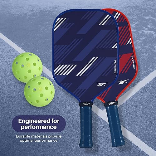 Miniatura 8 de Reebok - Pickleball Set for 2 Players, Includes 2 Paddles with Cushion Grip and 2 Light-Up Balls, Perfect for Night Play, Durable, Engineered for