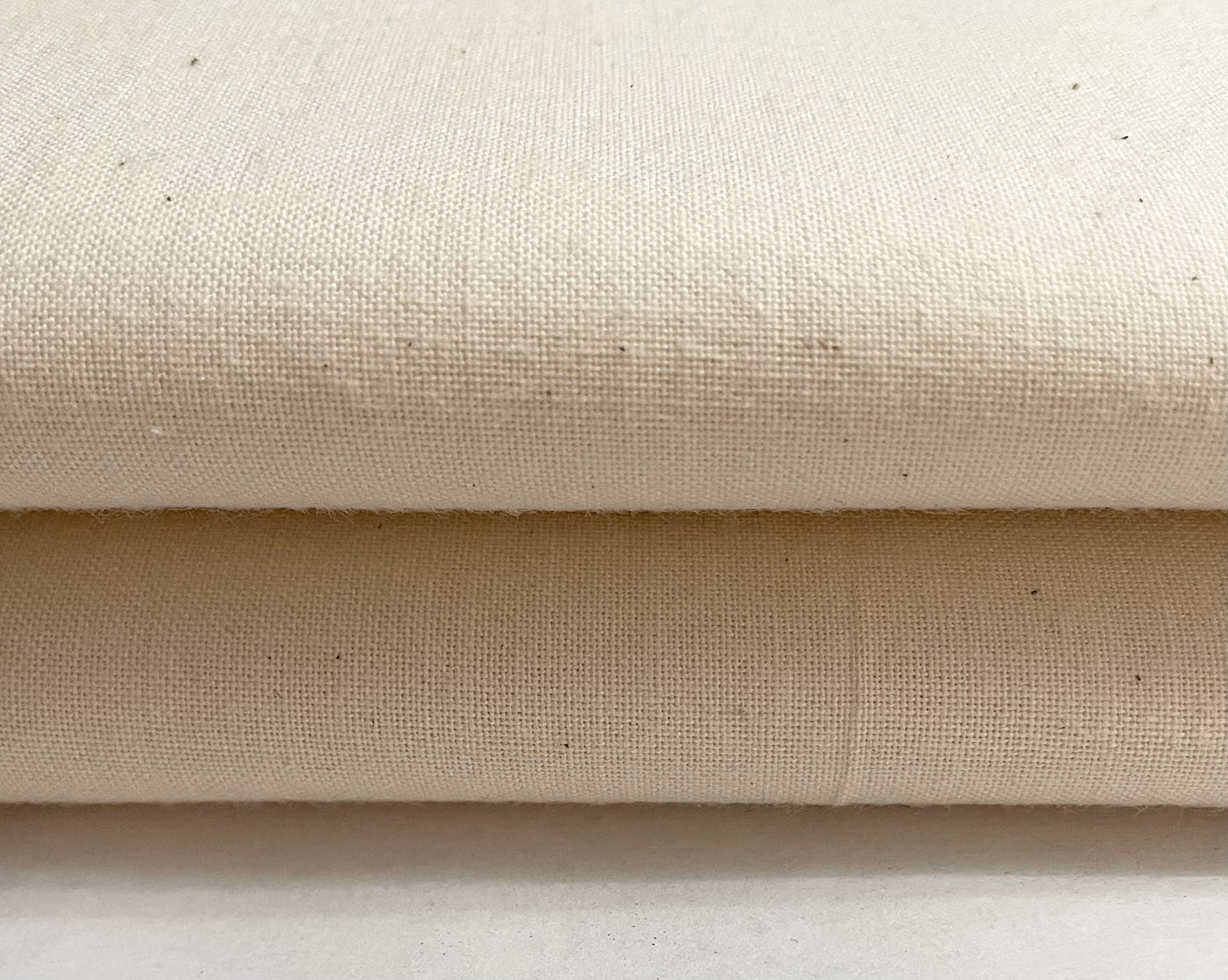 M & J 100% Cotton Natural Calico Unbleached Craft Fabric - Medium Weight - 160CM Extra Wide (1 Metre)