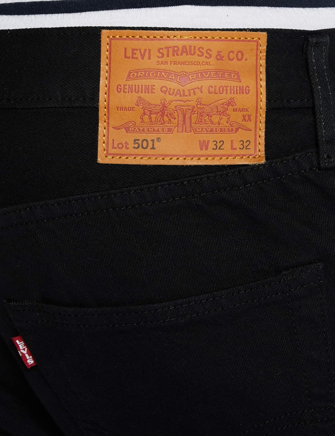 Levi's Straight Leg Jeans 501, Color: Black, Size: 33/30