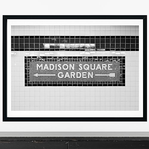 Madison Square Garden Print, Subway Sign Print, Mosaic Tile Art, Train Station Photo, Subway Tile, 34th Street, NYC Wall Art, New York Photography