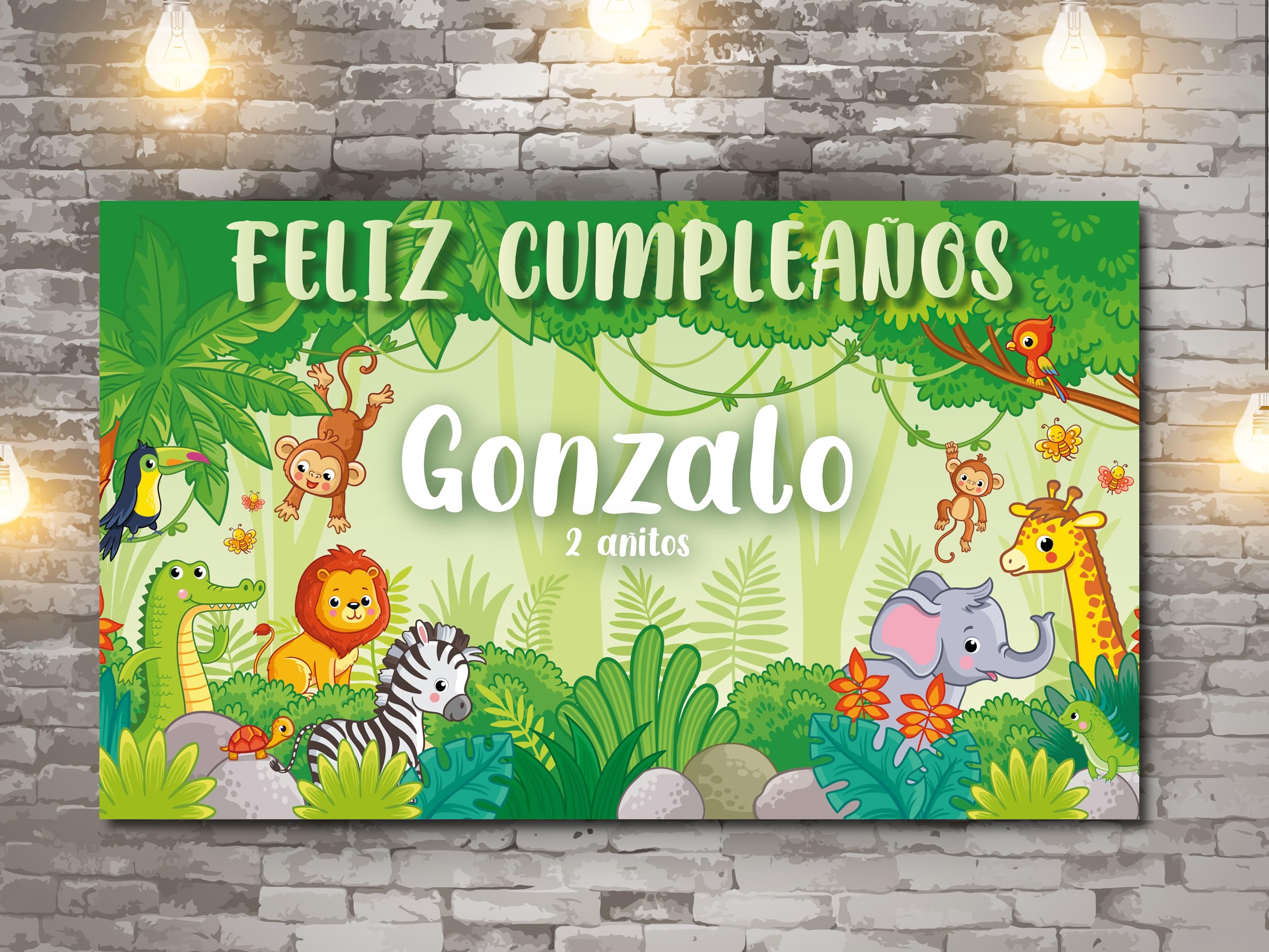 Oedim Photocall en Lona Animales Divertidos, 300x200cm, Photocall Decorativo para Eventos o Celebraciones puntuales