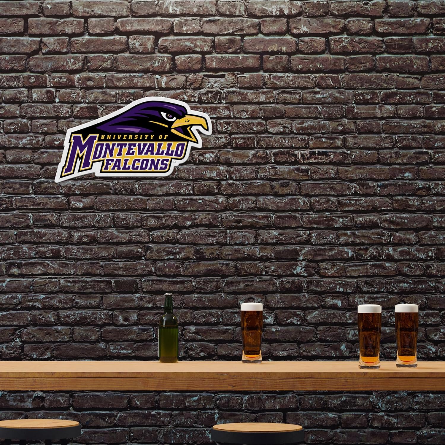 Rico Industries NCAA Montevallo Falcons Shape Cut Pennant - Home and Living Room Décor - Soft Felt EZ to Hang - Image 2