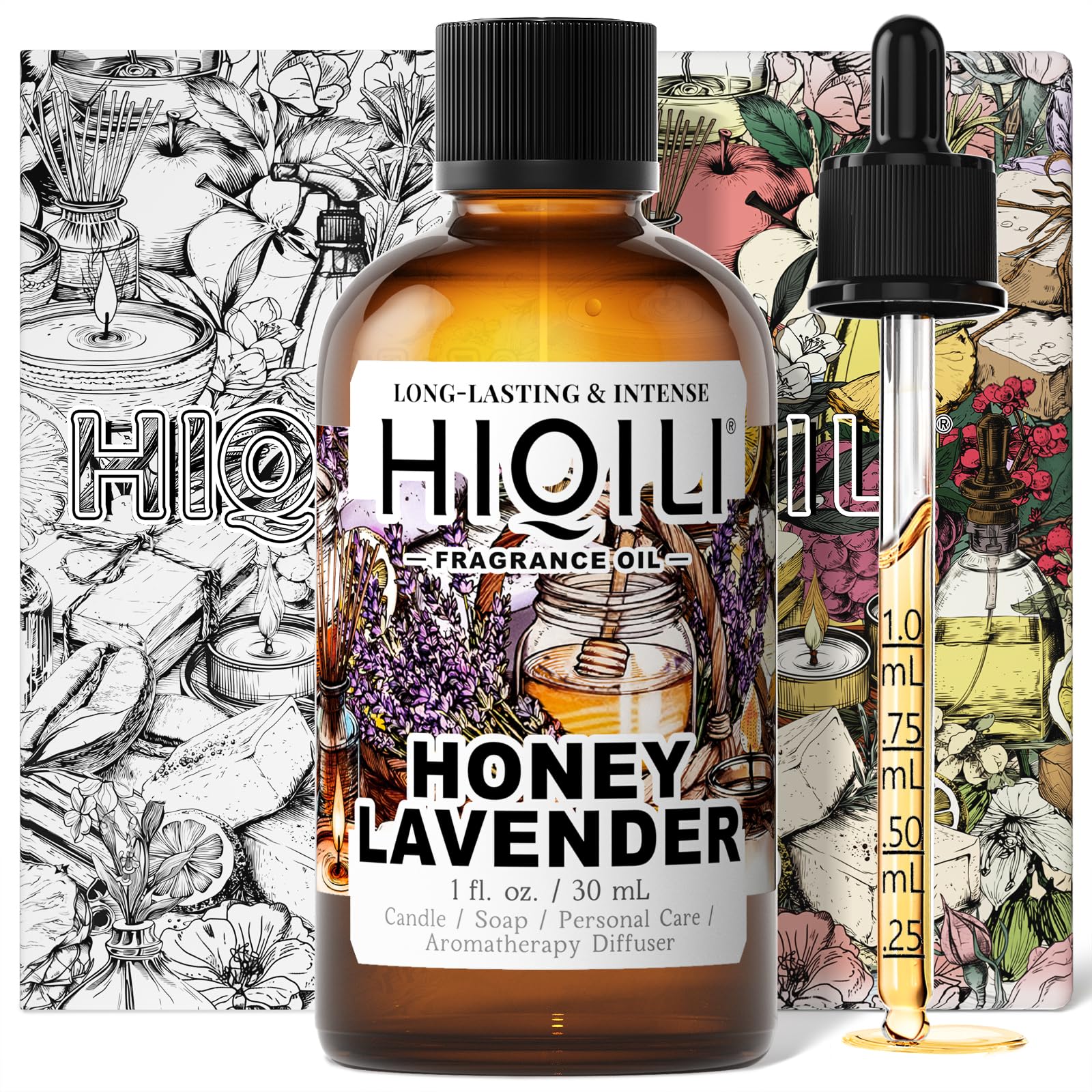HIQILI Honey Lavender Fragrance Oil for Diffuser, Add to Skin Care Products