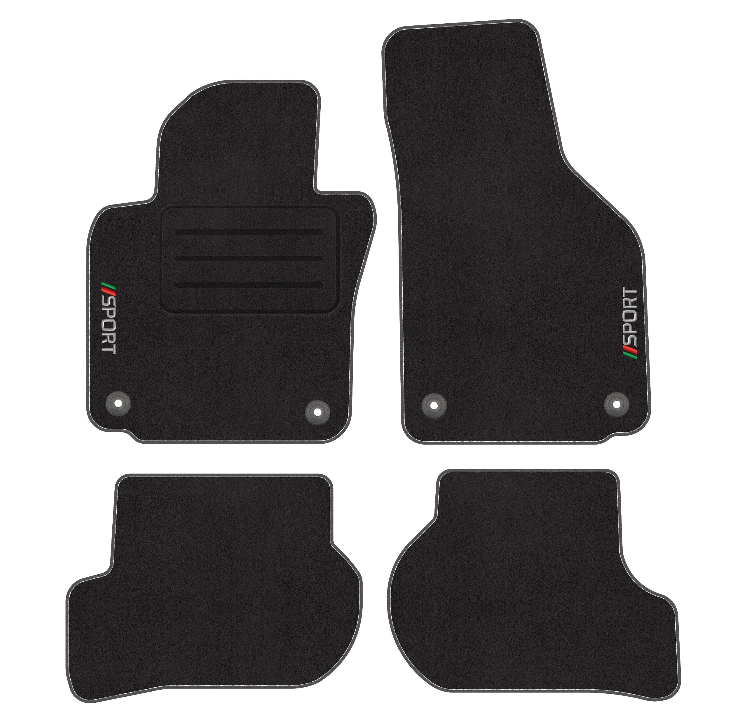 Set di 4 tappetini sportivi in velluto per Skoda Octavia II (2003 – 2013) – su misura