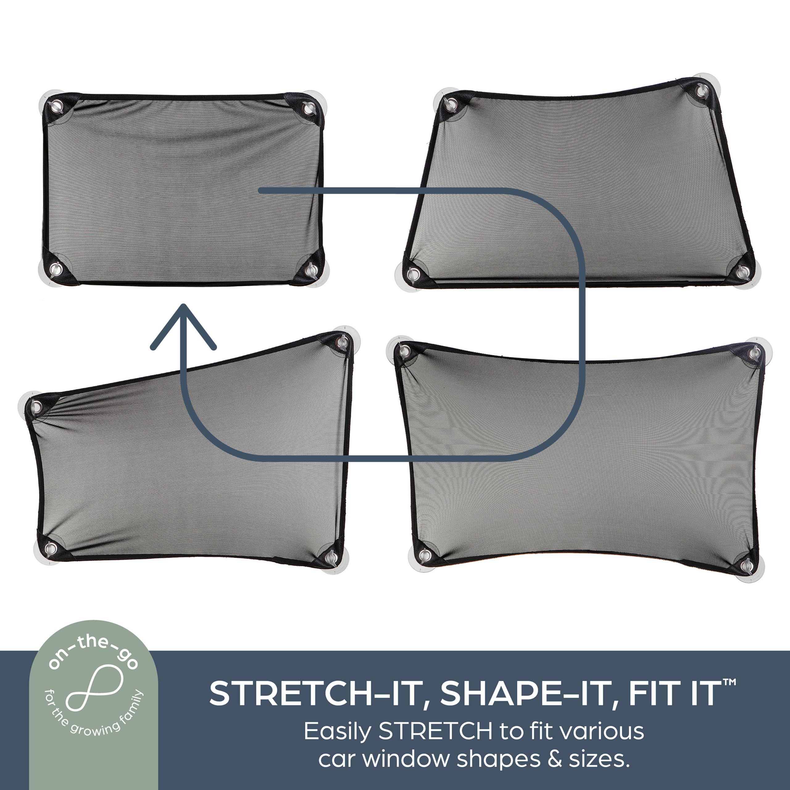 Dreambaby Adjusta-Car Shade - Stretch It, Shape It, Fit It - Adjustable Baby Window Sunshade-Model F293 — view 2