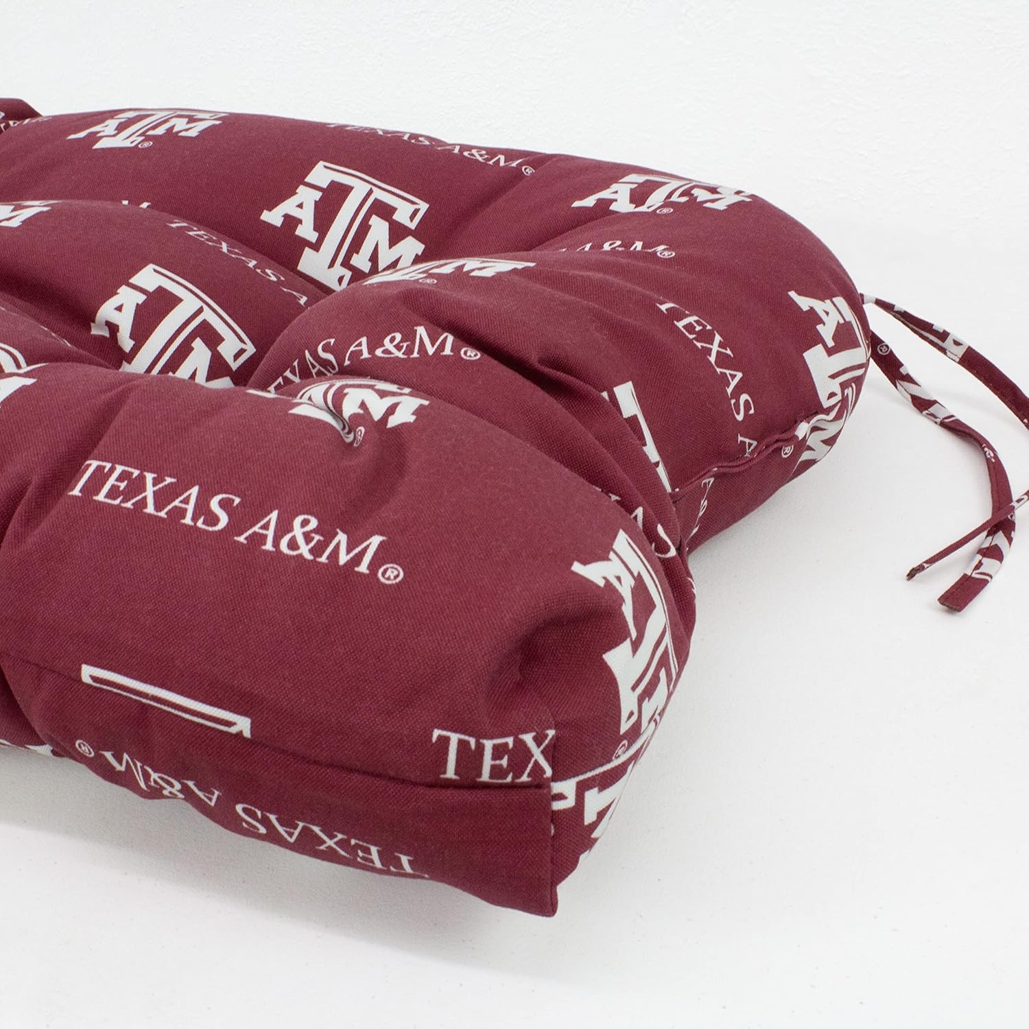 College Covers Comfy Loveseat Settee Cushion, 46 in x 20 in x 3 in, Texas A&M Aggies