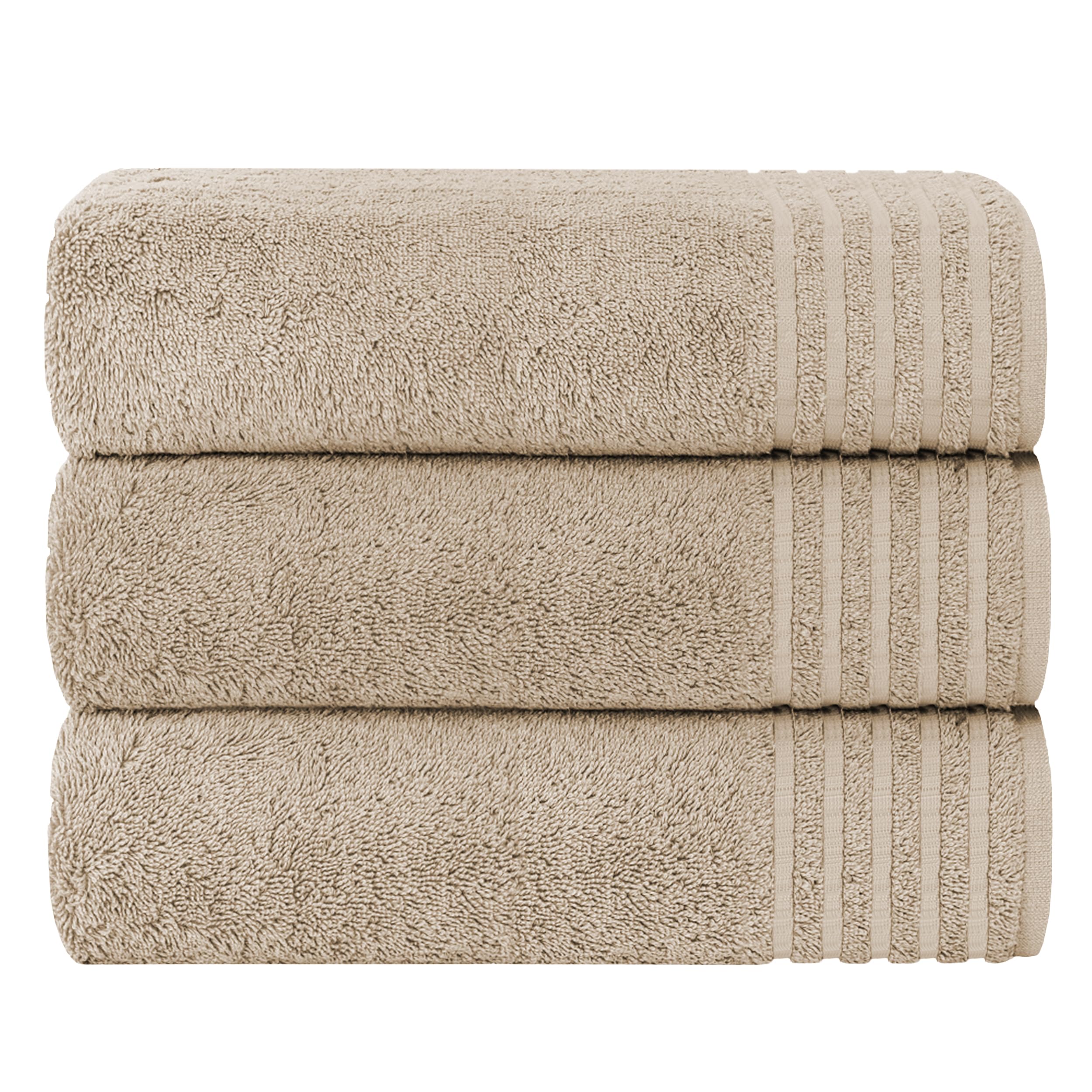 LIZZIE JACOBS Lot de 8 serviettes de bain 100 % pur coton égyptien
