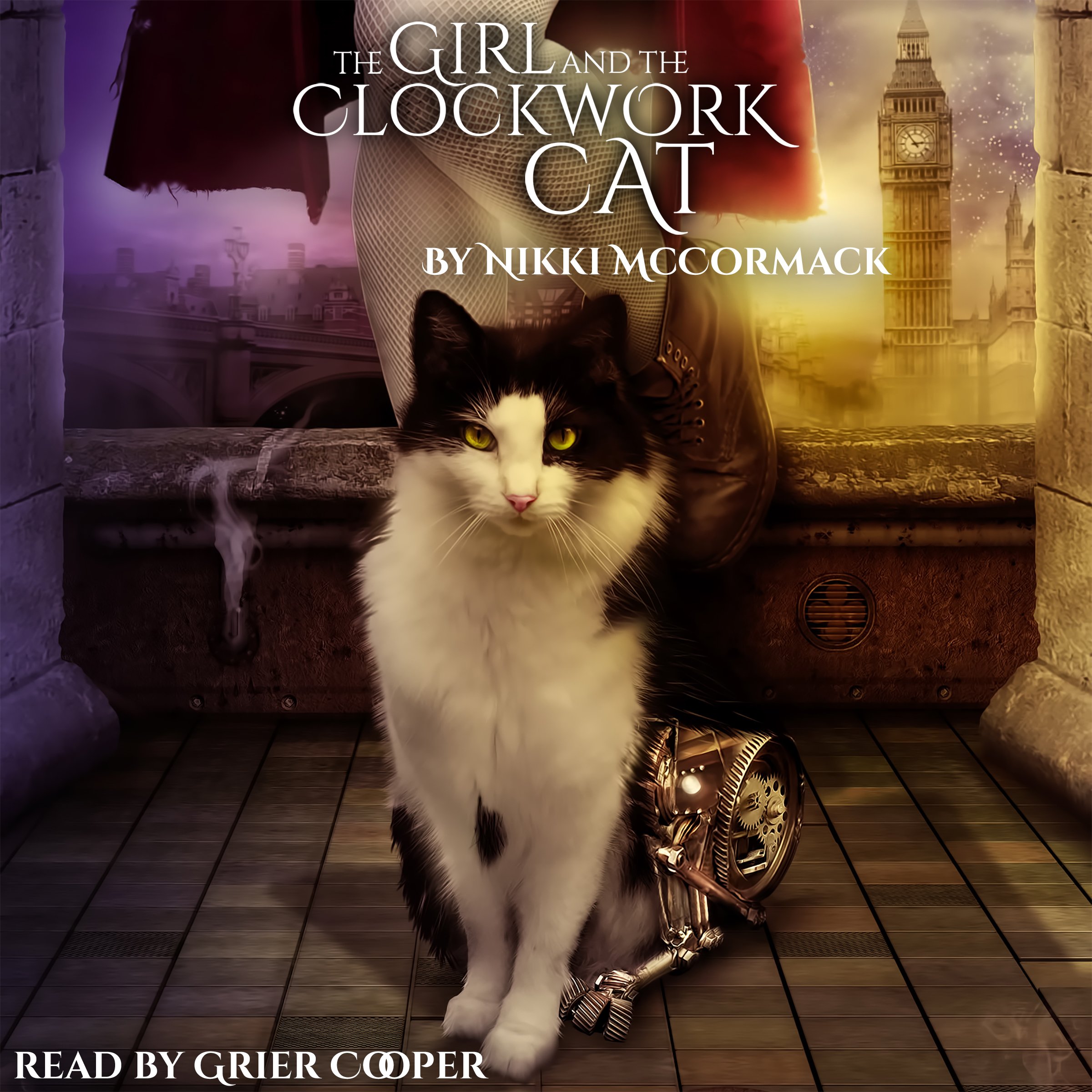 Cover art for The Girl and the Clockwork Cat