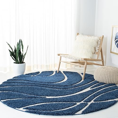 Miniatura 45 de SAFAVIEH Rodeo Drive Collection - Alfombra cuadrada de 4 pies, color dorado, hecha a mano de lana abstracta moderna de mediados de siglo, ideal para