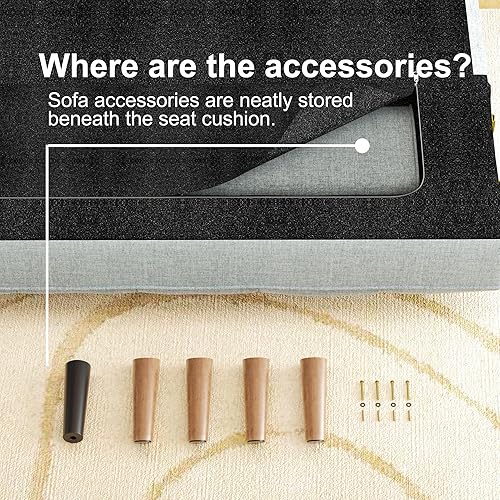 Miniatura 8 de Sofá futón para espacios pequeños y apartamentos, 2 en 1, moderno y cómodo, sofá cama convertible de 75.4 pulgadas, diseño compacto para sala de