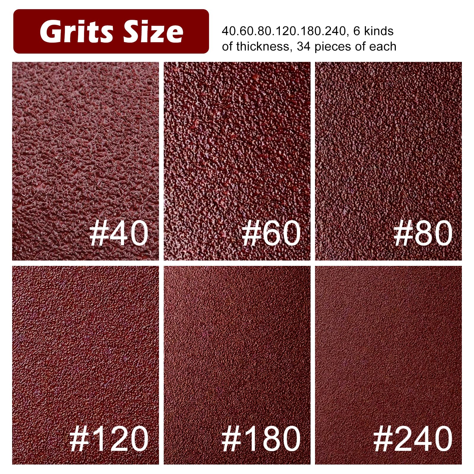 204PCS Oscillating Sandpaper Pads - Triangle Grit Set -2 204PCS Oscillating Sandpaper Pads - Triangle Grit Set -2