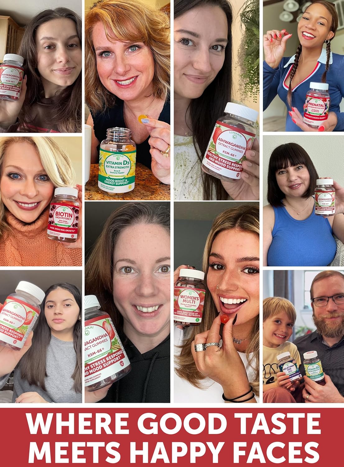 Lunakai USA Manufactured KSM-66 Ashwagandha Gummies for Women & Men – Daily Vegan Supplement for Stress, Mood & Sleep Support, 60ct - Image 4