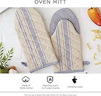 Vista 4 de DII Buffalo Check Kitchen Collection, juego de cocina clásico de granja, guante de horno, rojo y negro, 2 piezas