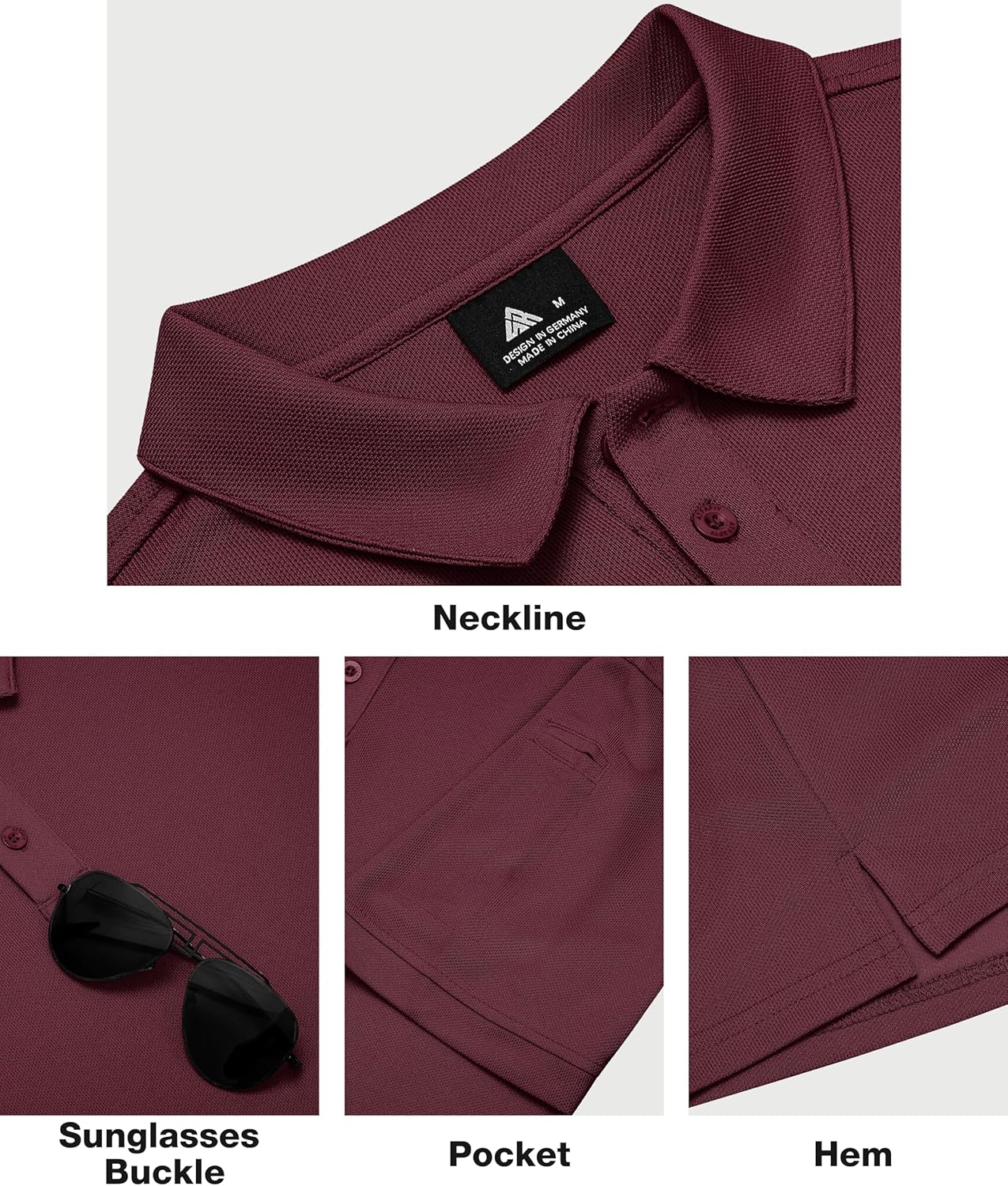 ZITY 5 Pack Tactical Polo Shirts for Men Golf Shirt Short Sleeve Athletic Performance Moisture Wicking Work Outdoor Tshirts - Image 3