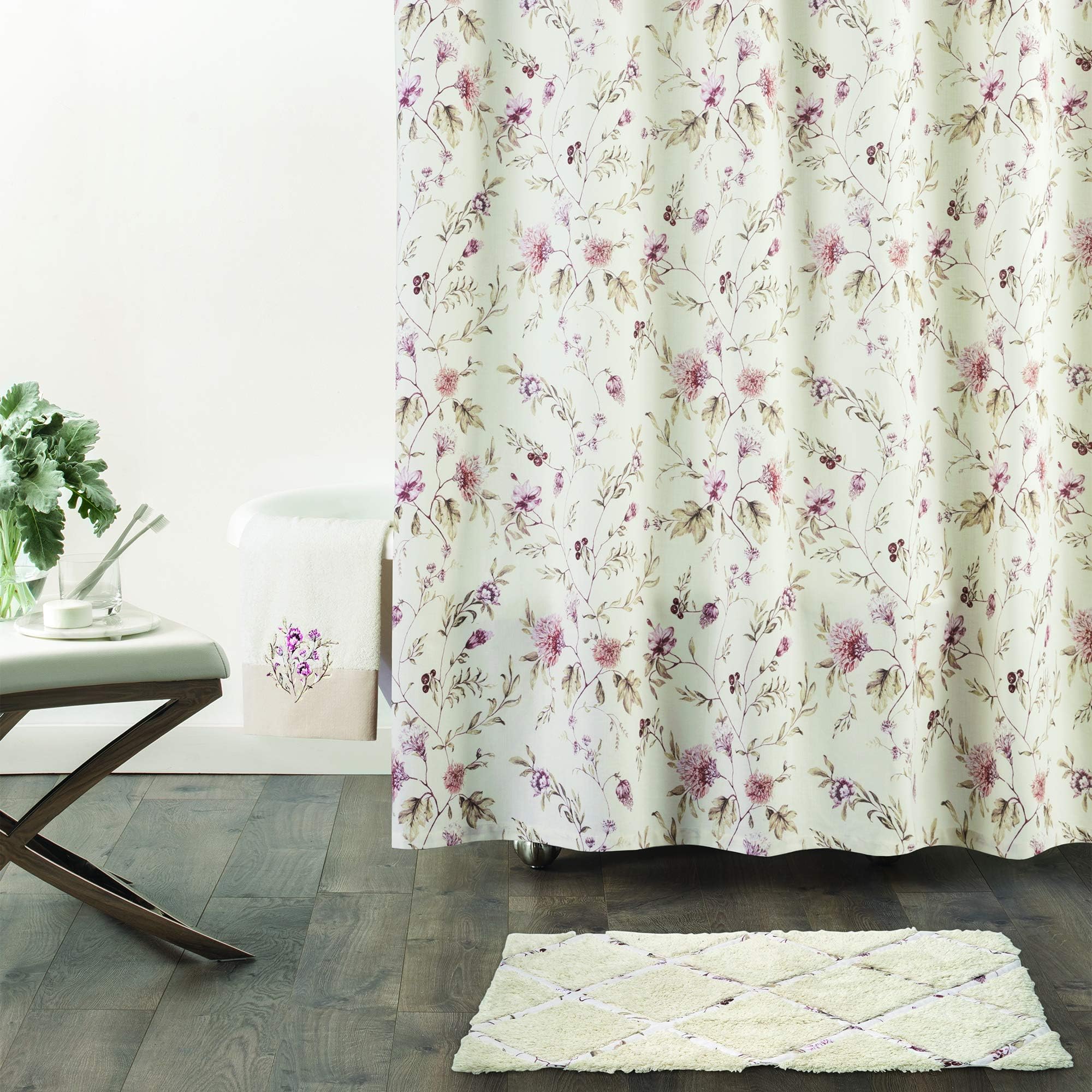 Croscill Nomad Shower Curtain, 72 x 72, Grey Home & Kitchen