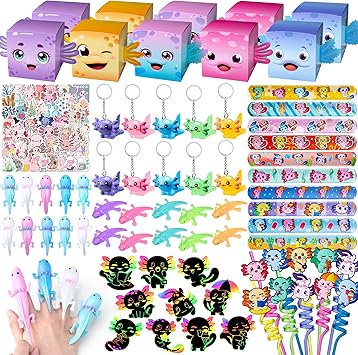 Axolotl Party Favors Birthday Decorations Axolotl Goodie Bag Stuffers for Party Decorations Supplies