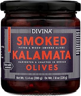 DIVINA Smoked Kalamata Olives, 13.4 OZ