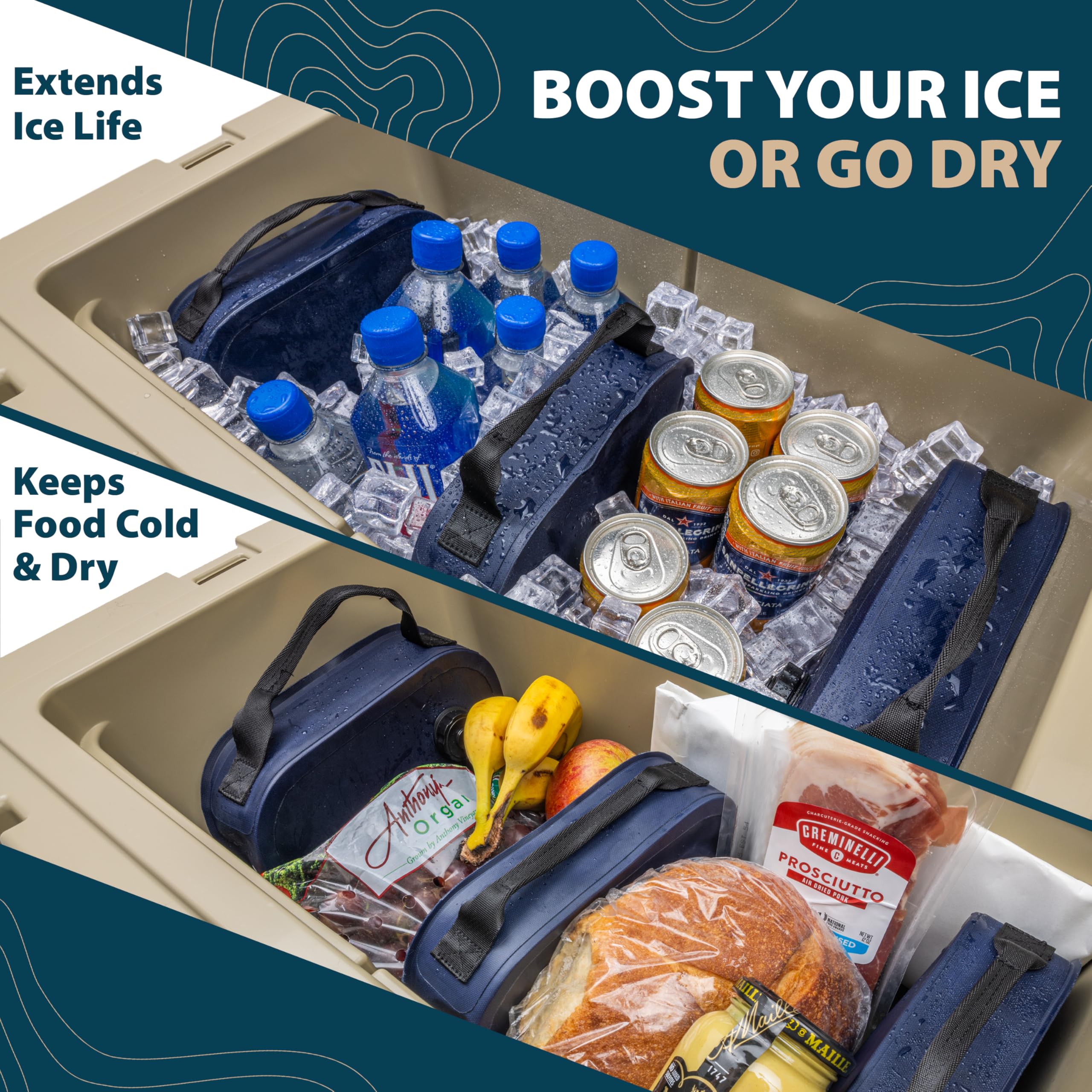 Cuddy Lot de 3 Packs de Glace réutilisables pour glacières – Packs de congélation durables de qualité supérieure pour glacière et Camping