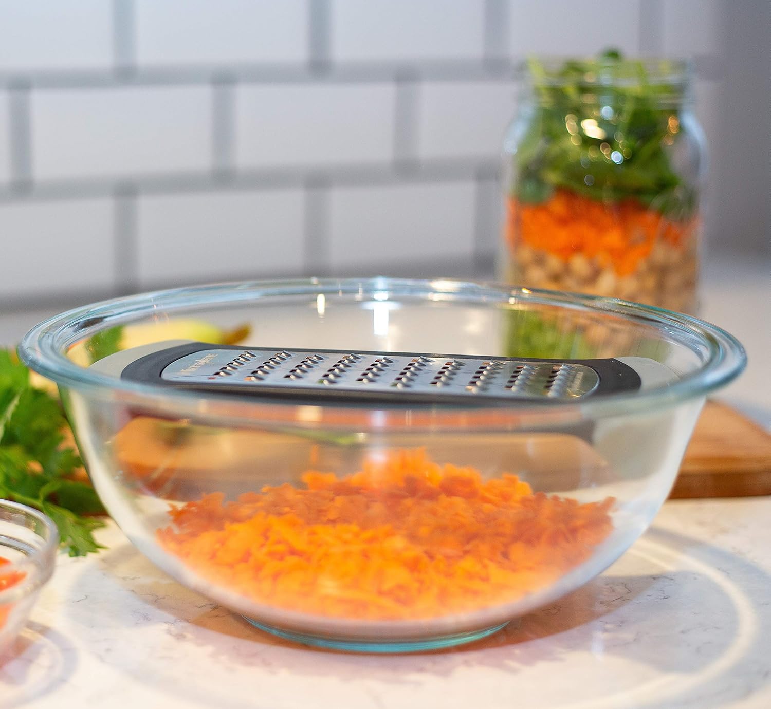 Mixing Bowl Grater - Extra Coarse Grater for Cauliflower Rice -