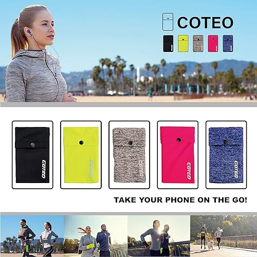 Miniatura 6 de Banda de brazo con guante para correr manos libres, soporte para teléfono celular, bolsa de muñeca, banda para el sudor, cartera de pulsera, soporte