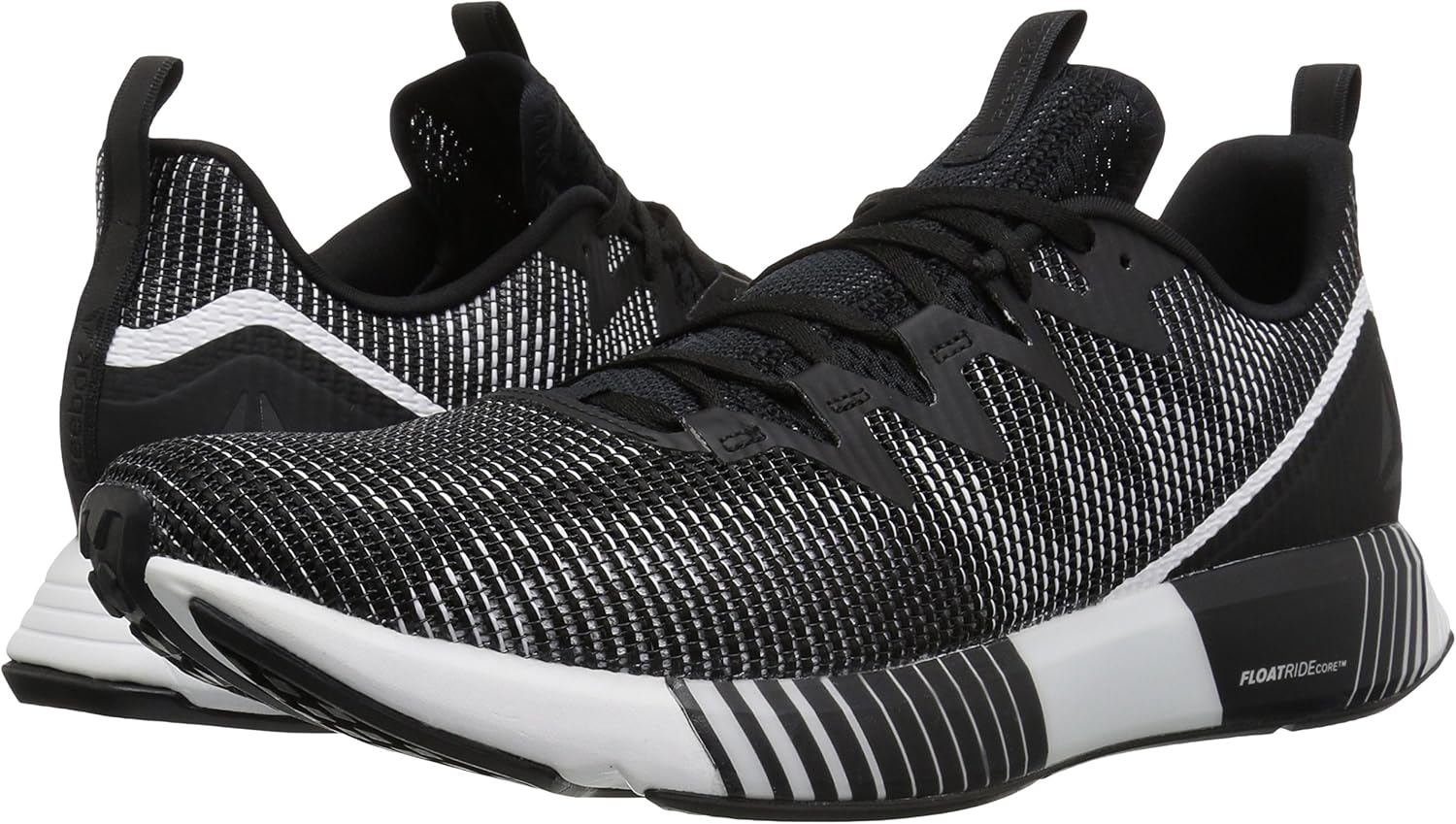 Reebok Men's Fusion Flexweave Sneaker Black/Ash Grey/Primal Red 7